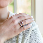 Sterling Silver Elegant Stirrup Ring