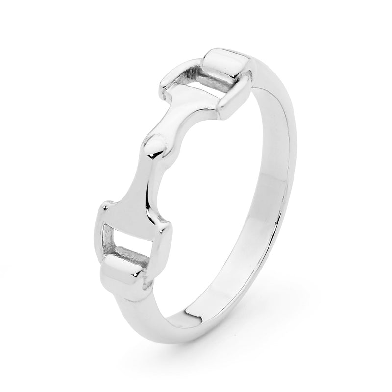 9ct White Gold Bit Ring