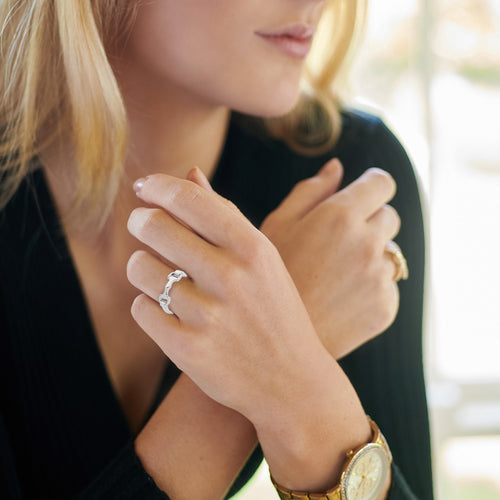 Sterling Silver Bit Ring