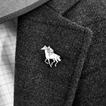 Sterling Silver Racehorse  Pin