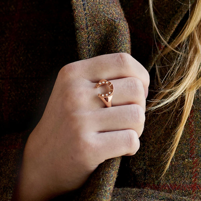 9ct Rose Gold Horseshoe Ring