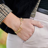 9ct Yellow Gold Bit and Sterling Silver Bracelet