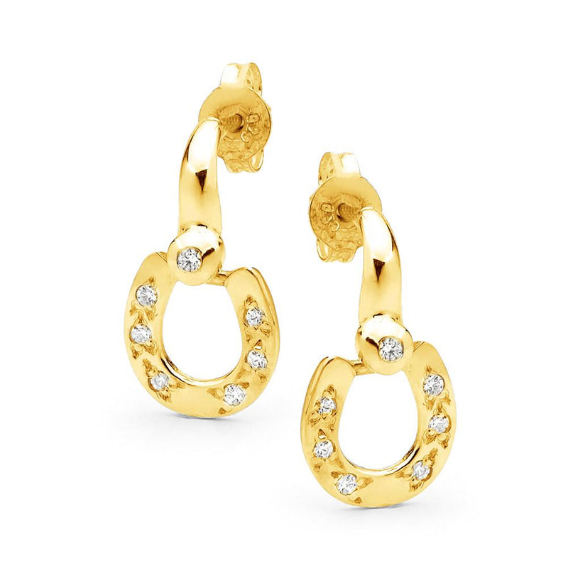 9ct Yellow Gold Classic Horseshoe Earrings