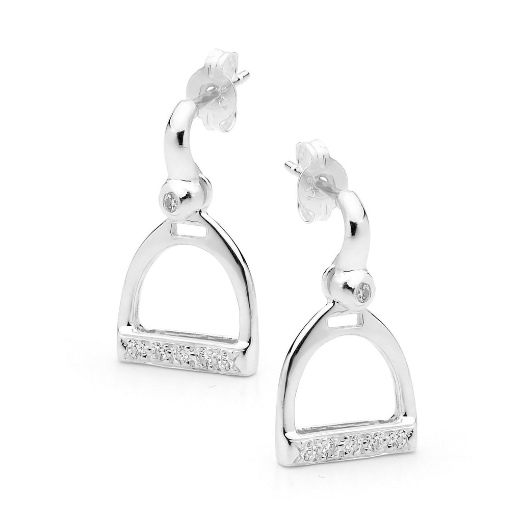 Sterling Silver Traditional Stirrup Earrings