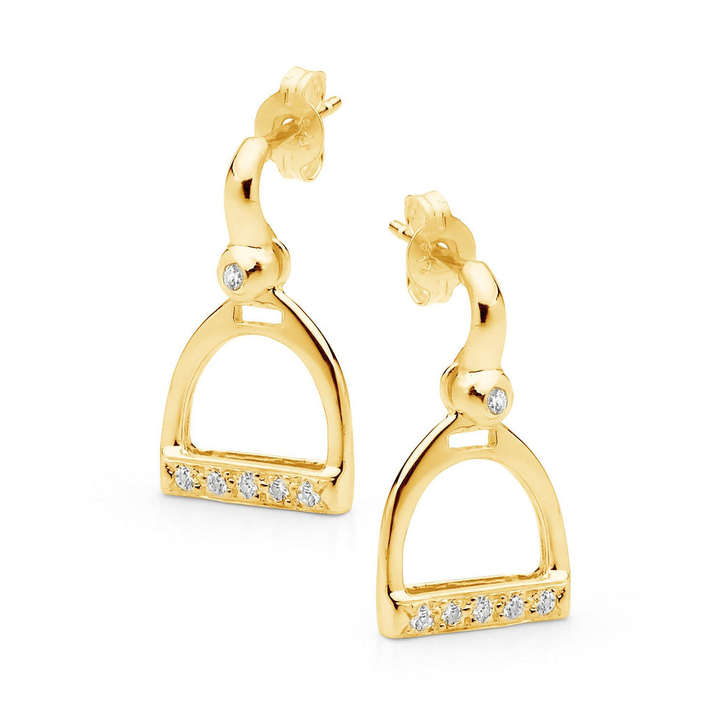 9ct Yellow Gold Traditional Stirrup Earrings