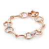 9ct Rose Gold Timeless Bit and Diamond Set Bracelet