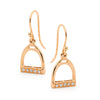 9ct Rose Gold Shepherd Hook Stirrup Earrings