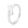 9ct White Gold Plain Nail Ring