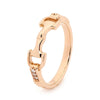 9ct Rose Gold and Diamond Bit Ring