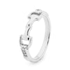 9ct White Gold and Diamond Bit Ring