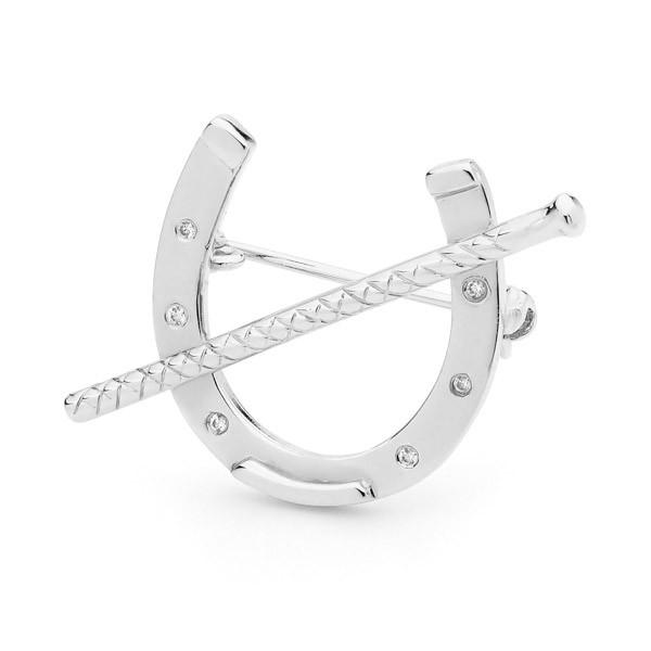 Sterling Silver Horseshoe with Whip