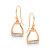 9ct Rose Gold Shepherd Hook Stirrup Earrings