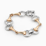 9ct Rose Gold Bit on Sterling Silver - Timeless Two Tone Bracelet
