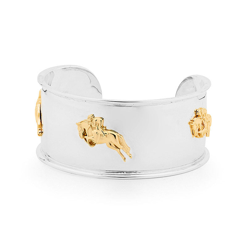 Show Jumper Armlet - 9ct Yellow Gold Accent on Sterling Silver