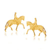 9ct yellow Gold Horse and Rider Stud Earings