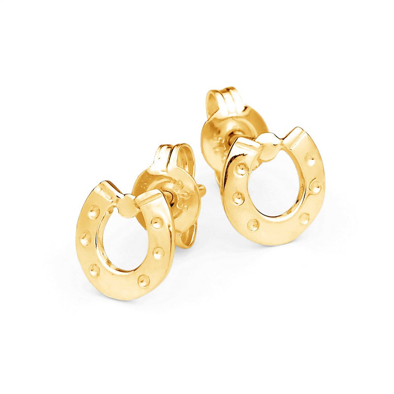 9ct Yellow gold 'Petite' Horseshoe Earrings
