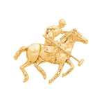 9ct Yellow Gold Polo Pony Pin