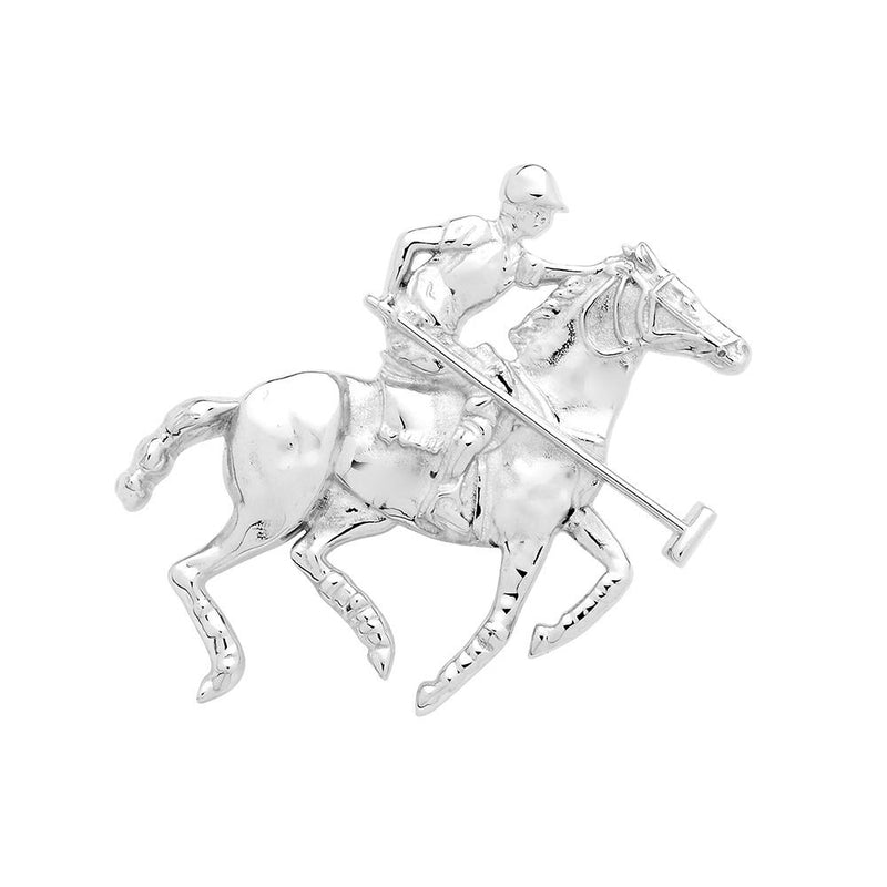 Sterling Silver Polo Pony Pin