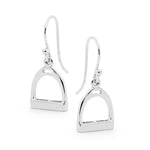 Sterling Silver Shepherd Hook Plain Stirrup Earrings