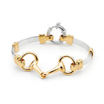 9ct Yellow Gold Bit and Sterling Silver Bracelet