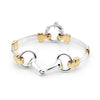 9ct Yellow Gold and Sterling Silver Bit Bracelet