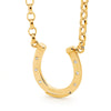 9ct Yellow Gold and Diamond Large Horse Shoe with Chain