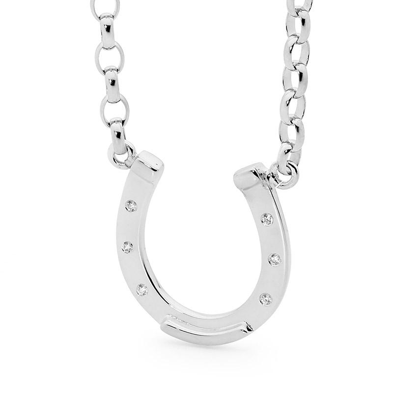 Sterling Silver Large Horse Shoe with Chain