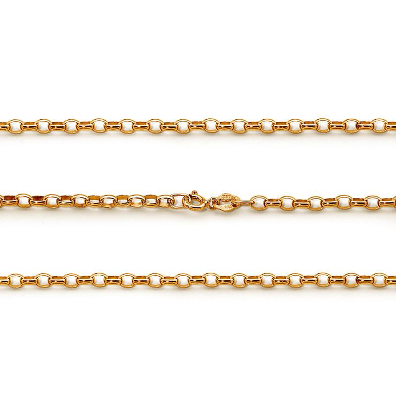 9ct Yellow Gold Belcher 2 Small Oval Link Chain