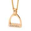 9ct Rose Gold and Diamond Petite Stirrup Pendant