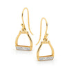 9ct Yellow Gold Shepherd Hook Stirrup Earrings