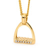 9ct Yellow Gold and Diamond Petite Stirrup Pendant