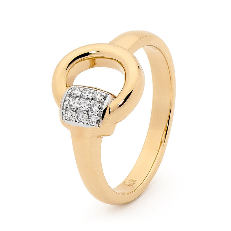 Half Bit Ring - 9ct Yellow Gold